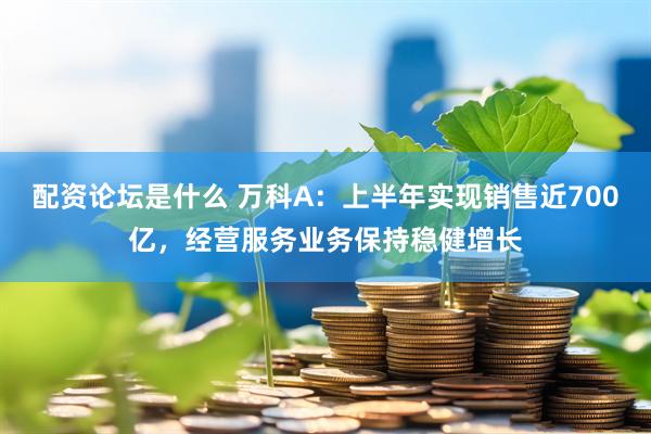 配资论坛是什么 万科A：上半年实现销售近700亿，经营服务业务保持稳健增长